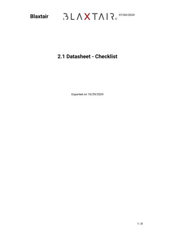Blaxtair checklist