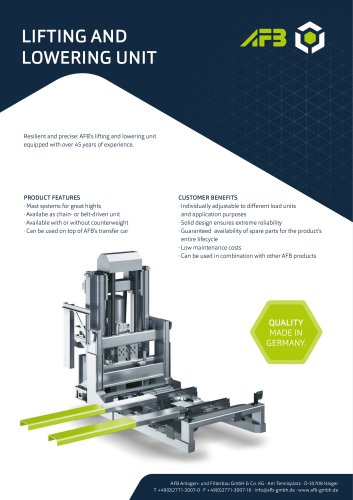 LIFTING AND LOWERING UNIT