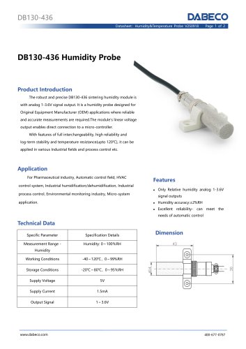 DB130-436 Humidity Probe