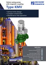 Volute casing pump with magnetic coupling Type KMV-1