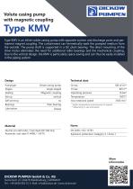 Volute casing pump with magnetic coupling Type KMV-2