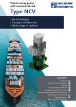 Volute casing pump with mechanical seal Type NCV