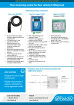 Flow measuring system for flow velocity & filling level - 2