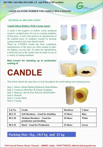 Liquid Silicone Rubber for Candle Mold Making