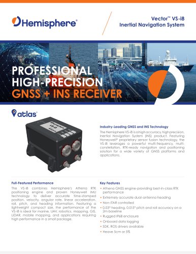 Vector&trade; VS-i8 Inertial Navigation System
