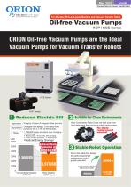 ORION Oil-free Vacuum Pumps are the Ideal Vacuum Pumps for Vacuum Transfer Robots - 1