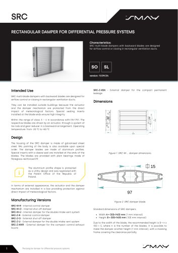 Pressure differential system dampers SRC