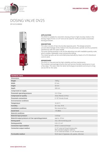 DOSING VALVE DV25