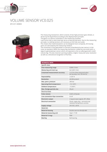 VOLUME SENSOR VC0,025