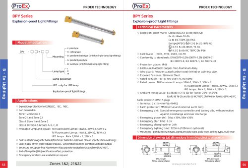BPY Series Explosion-proof light fittings