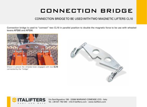 CONNECTION BRIDGE TO BE USED WITH 2 CL10