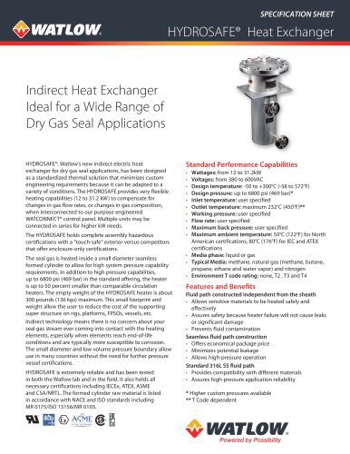 HYDROSAFE&reg; Heat Exchanger