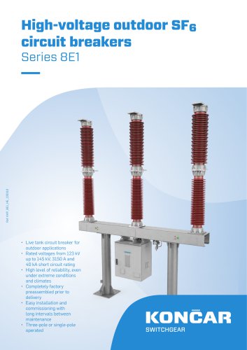 High-voltage outdoor SF6 circuit breakers