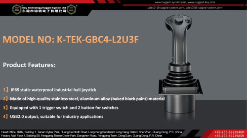 Key Technology Joystick K-TEK-GBC4-L2U3F