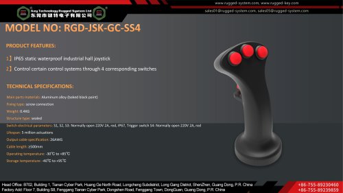 Key Technology Joysticks RGD-JSK-GC-SS4