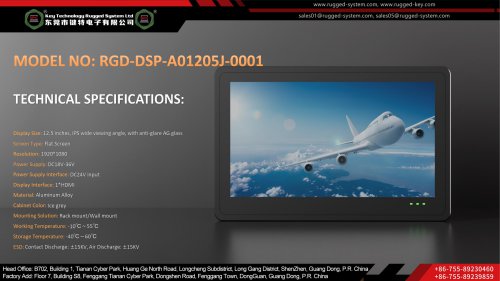 Key Technology Rugged Display RGD-DSP-A01205J-0001