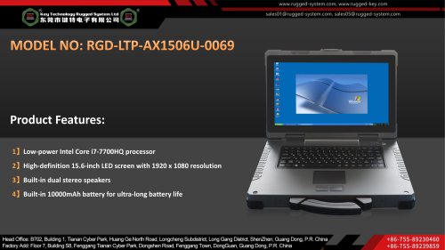 Key Technology Rugged Laptop RGD-LTP-AX1506U-0069