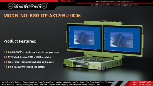 Key Technology Rugged Laptop RGD-LTP-AX1703U-0006