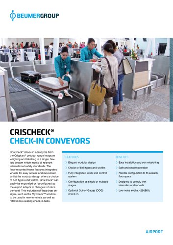 CRISCHECK&reg; CHECK-IN CONVEYORS
