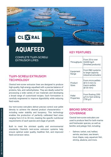 AQUAFEED COMPLETE TWIN-SCREW EXTRUSION LINES