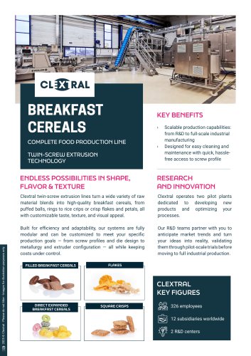 BREAKFAST CEREALS COMPLETE FOOD PRODUCTION LINE