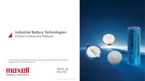 Industrial Battery Technologies (May 2025)