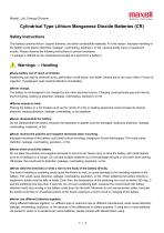 Safety Instructions_Cylindrical Type Lithium Manganese Dioxide Batteries (CR) -1