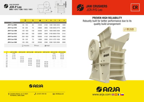 JAW CRUSHERS JCR-P/S Leo