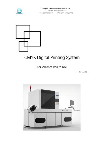 CMYK Digital Printing System  For 216mm Roll to Roll
