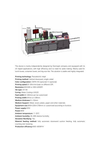 Full Color One Pass UV Piezo Digital Printer for Plastic Food Container Plastic Cover