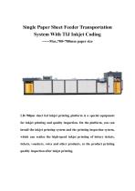 Single Paper Sheet Feeder Transportation System With TIJ Inkjet Coding - 1