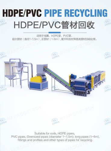 PVC pipe shredder crusher machine