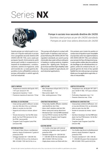 EN 733 - DIN 24255 pumps NX series