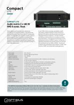COMPACT LITE, Audio matrix 2 x 460 W RMS 8 zones, for rack or wall-2