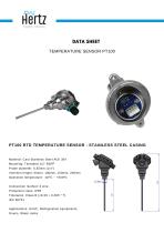 DATA SHEET TEMPERATURE SENSOR PT100-1