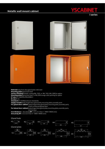 Metallic wall mount cabinet