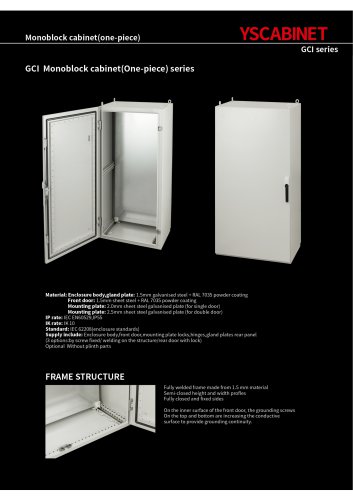 Monoblock cabinet(one-piece)
