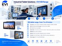 EVI Catalogue - VESA wall-mounted tablets or POE flush-mounted tablets, industrial PanelPCs running Android, Windows or Linux-12