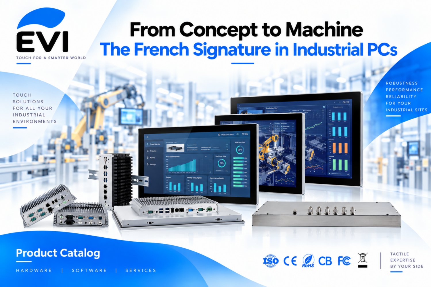 EVI SmartPanel : Industrial Panel PC, Device Control Panel, Embedded Box PC and Industrial Monitor - EVI SAS