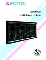 LED Display for gas stations 14´´- 4-1