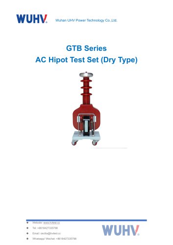 GTB Series AC DC Hipot Test Set (Dry Type)-Catalog