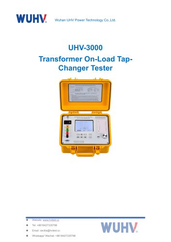 UHV-3000 On Load Tap Changer Characteristic Tester-Catalog