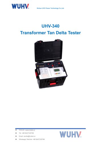 UHV-340 Transformer Dielectric Loss Tester-Catalog