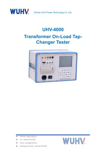 UHV-4000 Transformer On-Load Switch Tester-Catalog