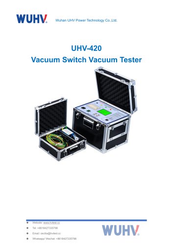 UHV-420 Vacuum Interrupter Tester-Catalog