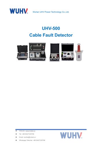 UHV-500 Cable Fault Location Detector-Catalog