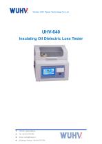 UHV-640 Transformer Oil Dielectric Loss Tester -Catalog-1