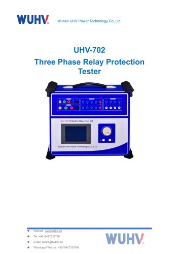 UHV-702 3 Phase Relay Tester-Catalog