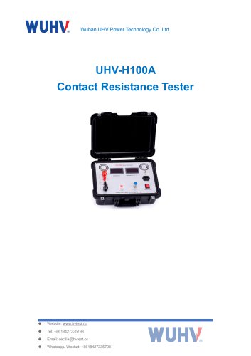 UHV-H100A Microhmmeter-Catalog