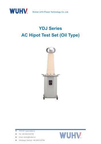 YDJ Series AC Hipot Tester (Oil Type) -Catalog